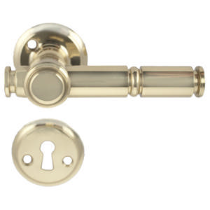 Dörrhandtag A1185 (1680+1681) Skovshoved Mässing Polerad med lack 18mm