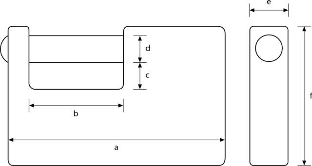 Abus Bolt hänglås 92/65 enkelbrytare.