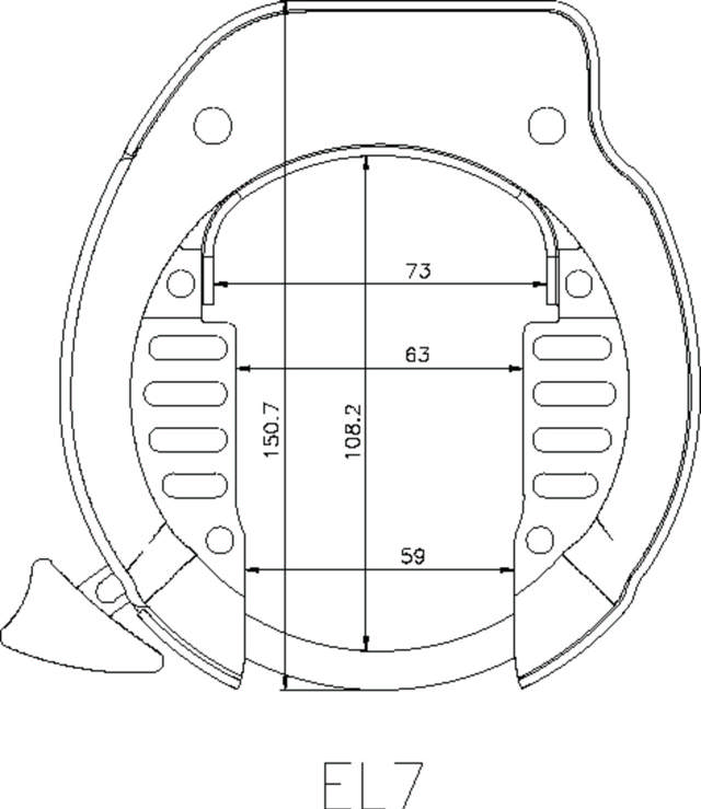 Ringlås YWS, bred til kæde (VF) Sort / OEM