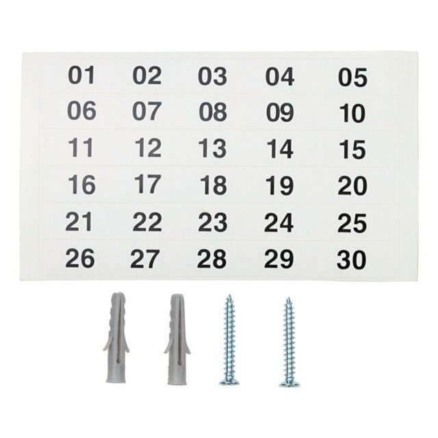 BURG nøgleskab KC 20 C, m. 20 kroge, kodelås, mat sort