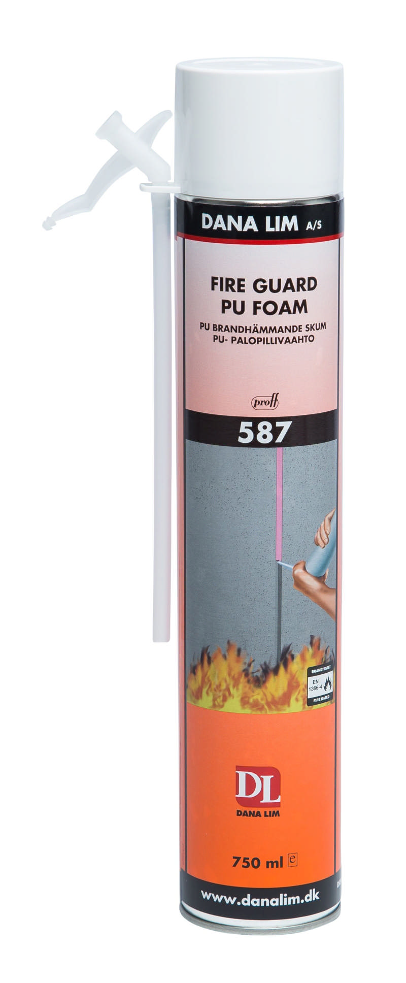 Dana Fire Foam PU 587 Fire Guard, 750 ml.