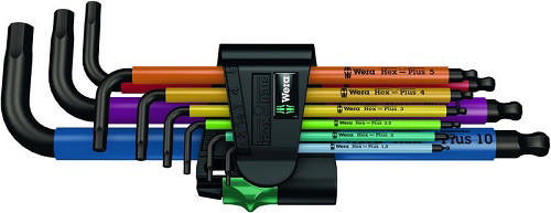 Wera insexnyckelsats 950/9 metrisk, 9 delar