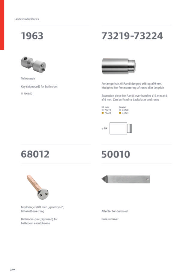 Randi dörrhandtagsförlängning 73219/20mm (handtag ø19mm)