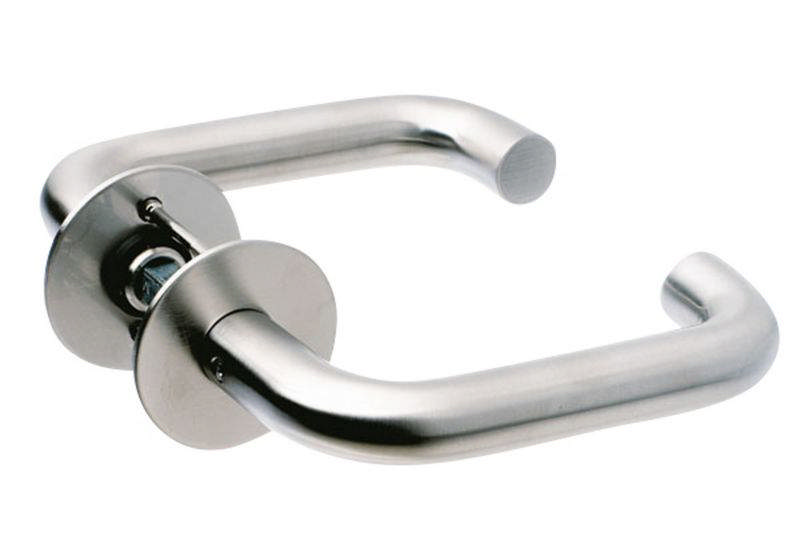 Randi dörrhandtag 102004AB U-form 19mm/rosett solid (34-58mm)