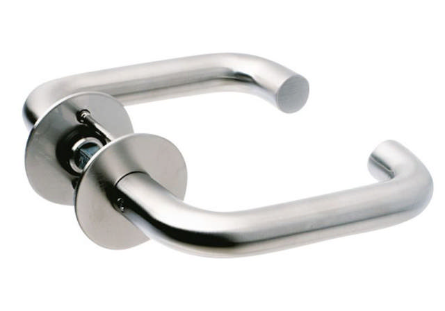 Randi dörrhandtag 102004AB U-form 19mm/rosett solid (34-58mm)