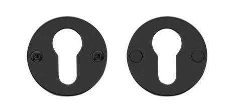 Randi Line 18 cylinderring DIN solid CC38, svart PVD