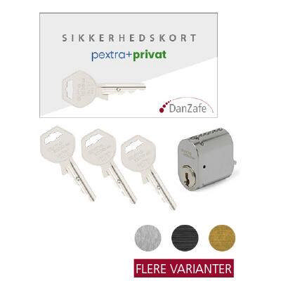 pextra+ privat set, 1x4060-S, 3xnycklar, matt krom