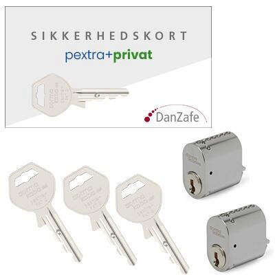 pextra+ privat set, 2x4060-S, 3xnycklar, matt krom
