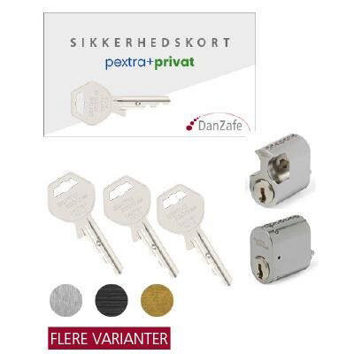 pextra+ privat set, 1x40603-S ROK, 3xnycklar, SVART