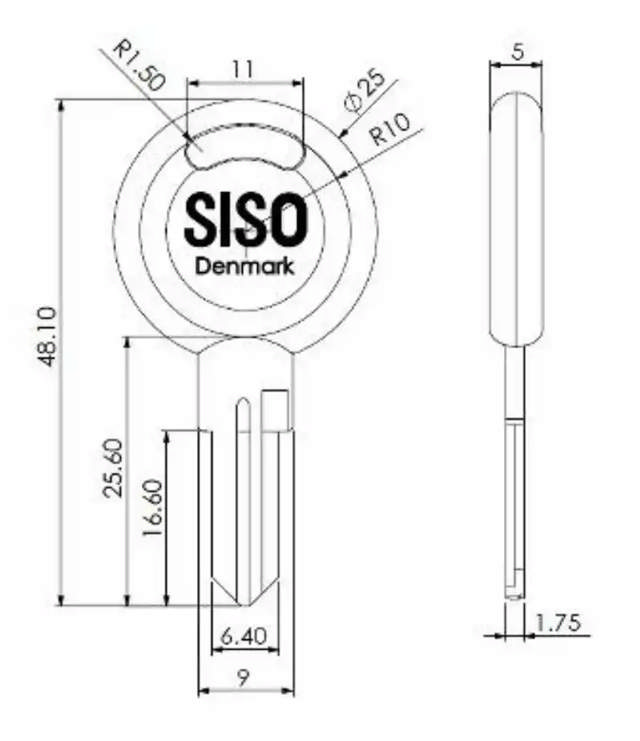 Klipp nyckel SISO (klipp på kod)