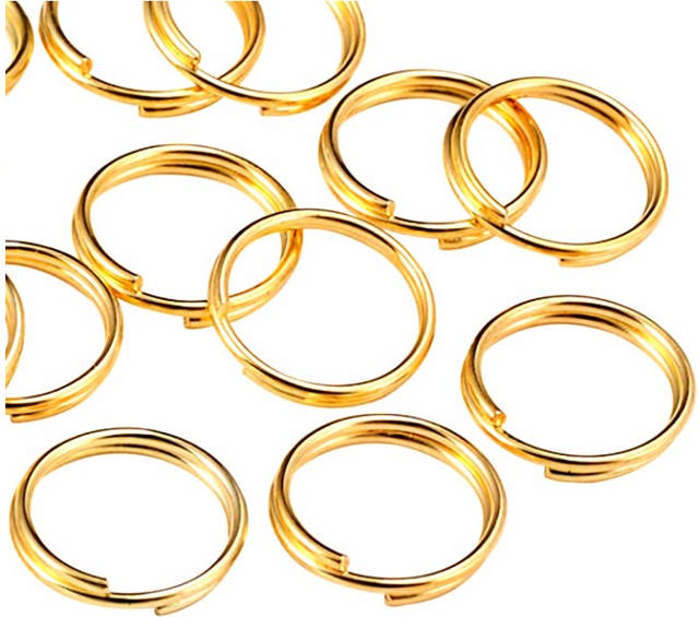 Nøglering messing i hele kasser