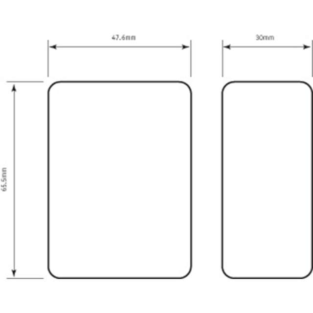 Souber Tools blindplåt t/euro rsf. 47,6x65,5 mm självhäftande.