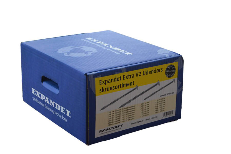 EXP extra V2 utomhusskruvsortiment PK 2100