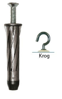 EXP Rosett grå krok poz. 2. 5 mm ma.skr PK 25