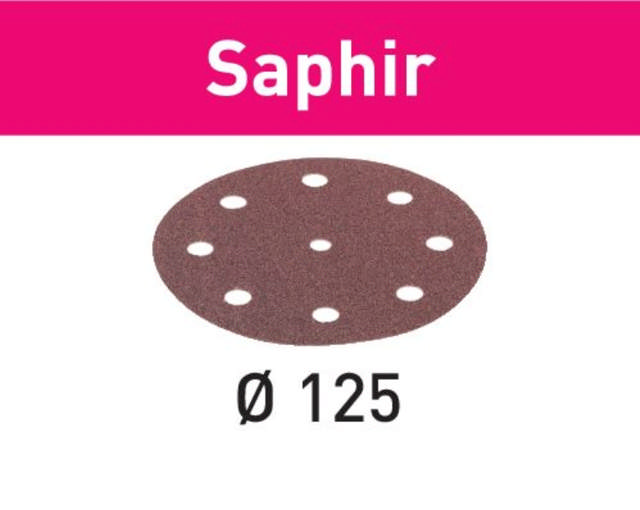 Festool Slibepapir STF D125/8 Saphir, 25 stk
