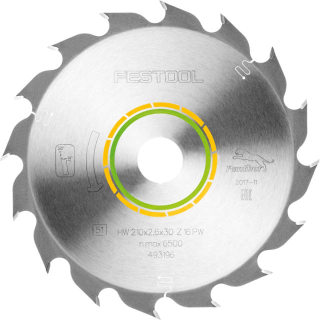 Festool Panther-savklinge 210x2,6x30 PW16