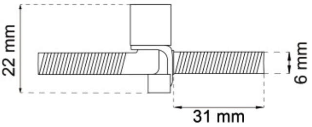 HÅRNING HÄNGE 6MM GRENKNAPP 2 ST MÄSSING