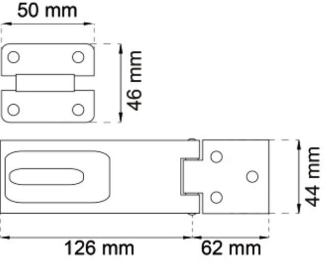 HÄNGLÅSYTOR 126 MM ELEGANT 