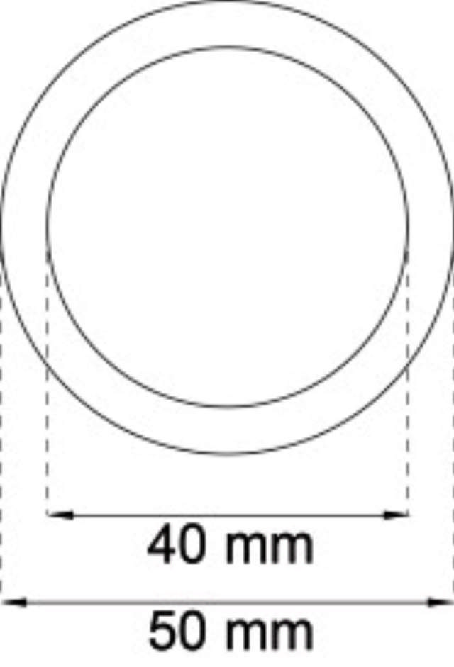 SKJUTDÖRRSKÅL Ø40X50MM VIT