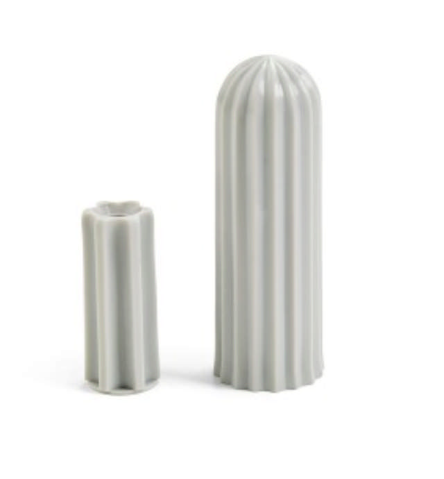 Dörrstopp PL räfflad 80mm ljusgrått 