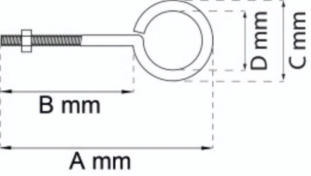 STORM HOOK EYEMAKS M10X100X20 GLV 