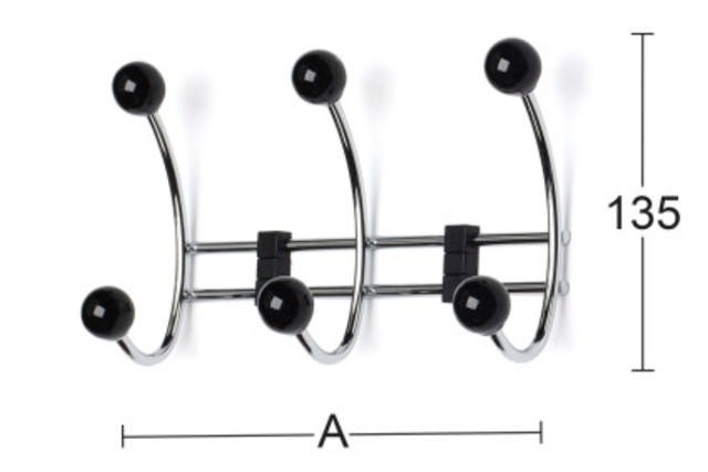 BERRY 3-KROKS KAPPHÄNGNING SVART/KROM