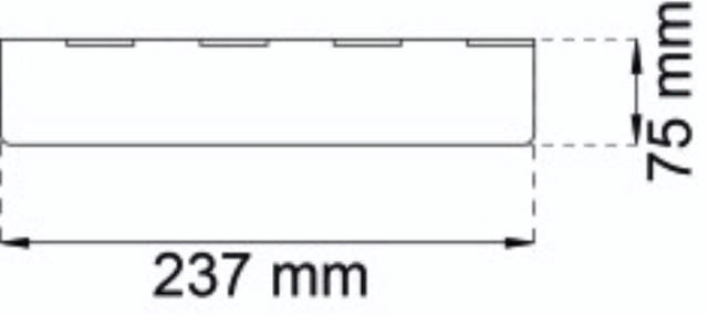 BAKLUCKA 280 X 87 MM FÖRNICKLAD 