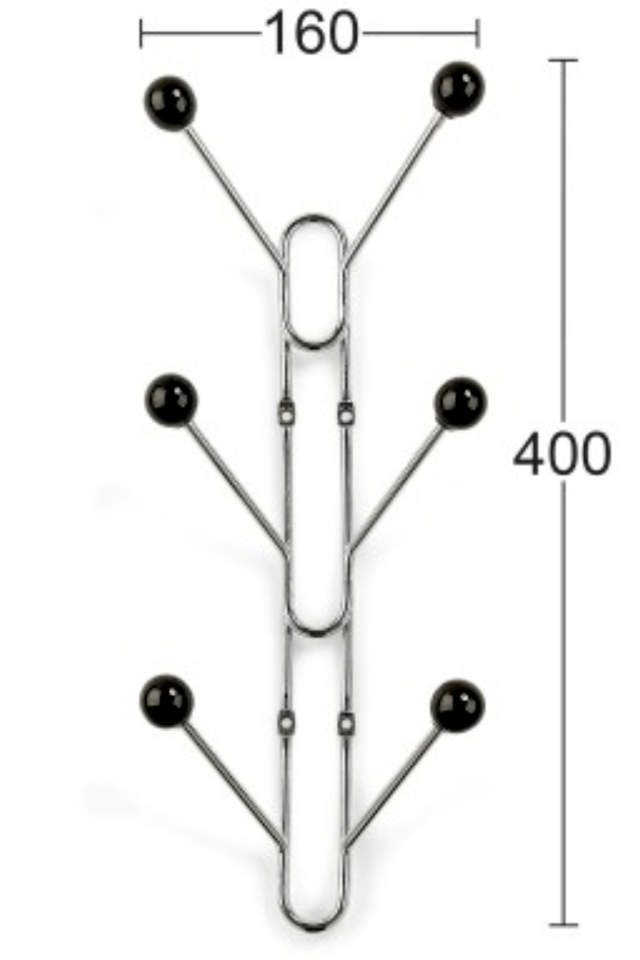 BENNY 6-KROKARS RACK SVART/KROM