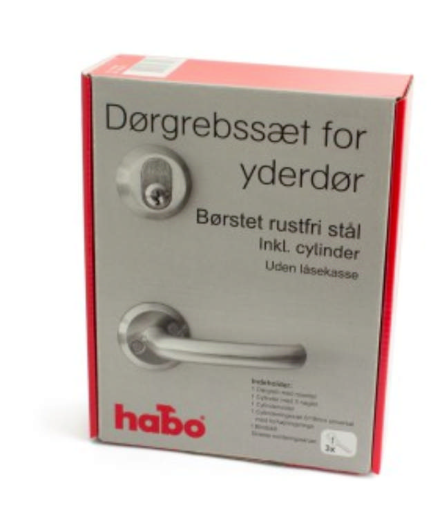 Dörrhandtagssats för ytterdörr med cylindrar RF