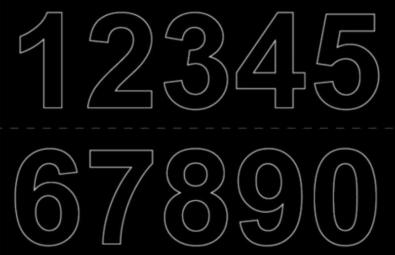 TALARK VINYL 0-9 X 2 ST 50MM SVART 