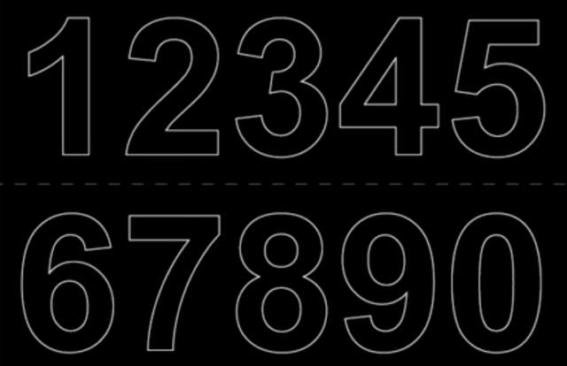 TALARK VINYL 0-9 X 2 ST 50MM SVART 