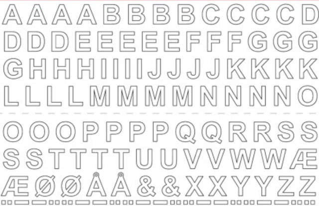 BREVPLATT VINYL A-Ø 13MM VIT 