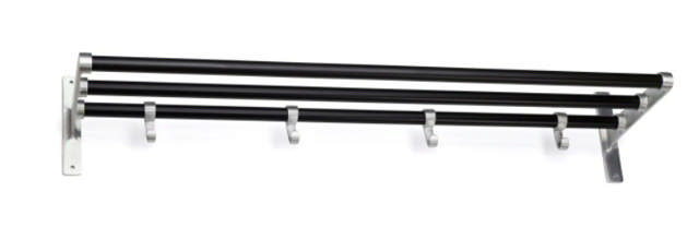 Hatthylla elegant 1000 mm aluminium/svart