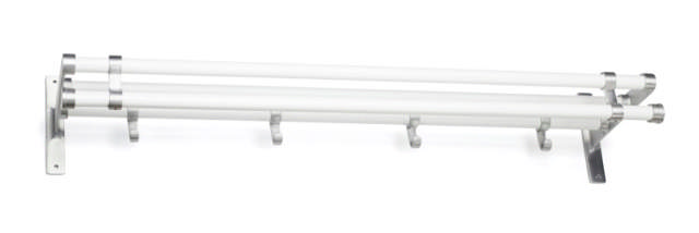 Hatthylla elegant aluminium/vit 1000 mm