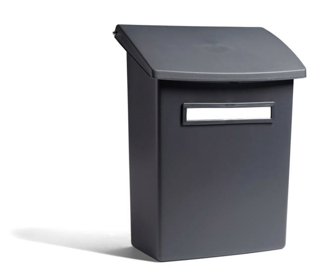 BREVLÅDA 555 PLAST MÖRKGRÅ