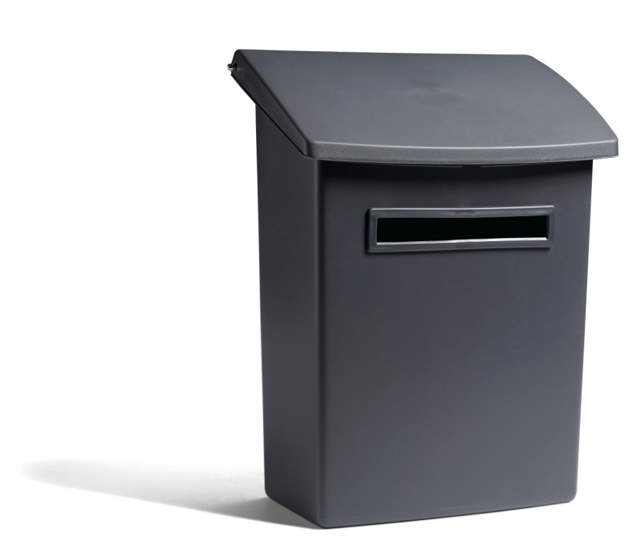 BREVLÅDA 555 PLAST MÖRKGRÅ