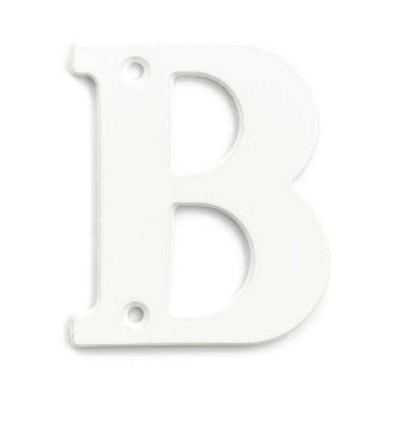 BOKSTAV B VIT 78 MM **UTGÅR VID SLUTSÅL**