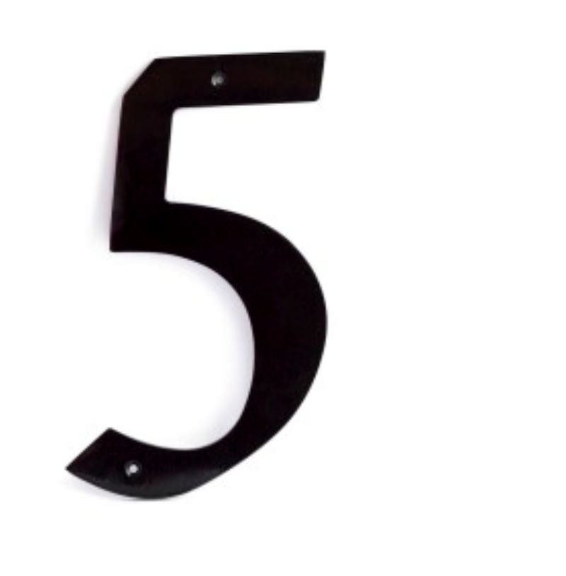 HUSNUMMER NR. 5 SVART 205 MM **UTGÅR VID SLUTSÅL**