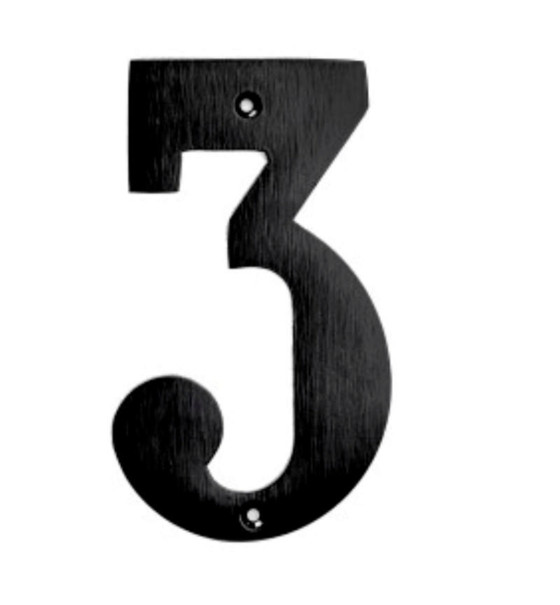 HUSNUMMER 140MM NR 3 SVART **UTGÅR VID SLUTSÅL**