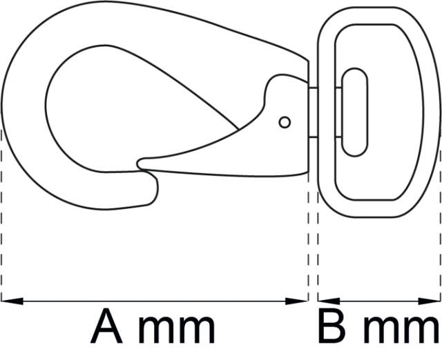 Karbinhake 85mm förnicklad 2 st 