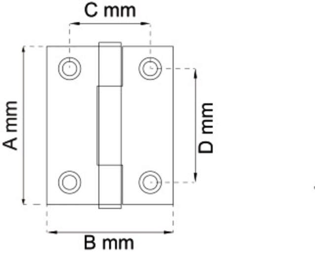 GÅNGJÄRN 50X40X17MM RF STÅL