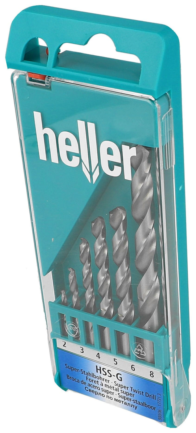 Heller metallborr pro hss set ø2-8mm, 6 delar