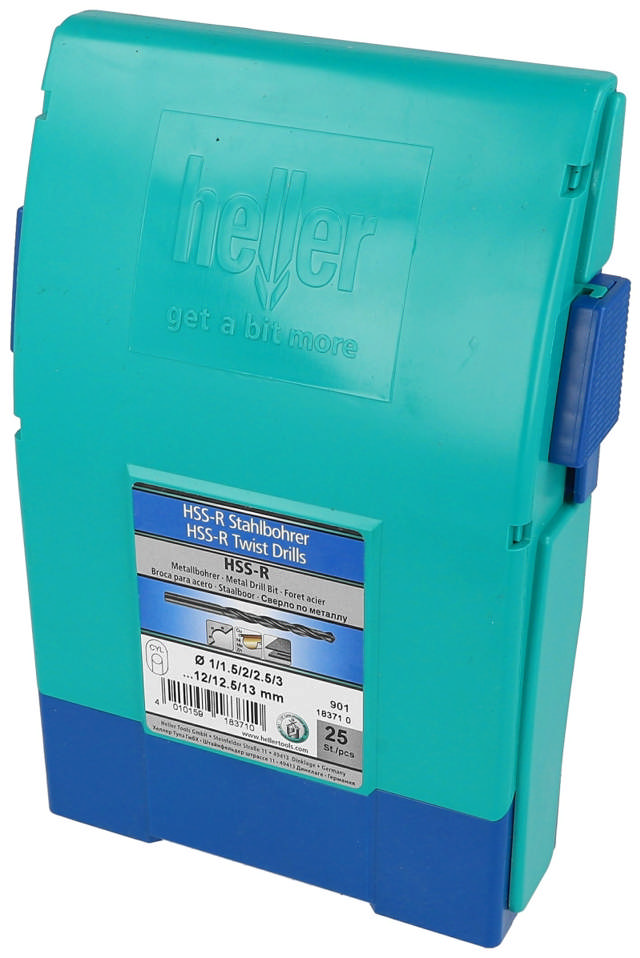 Heller borrset 1-13mm HSS G2 metallbox pk om 25 st