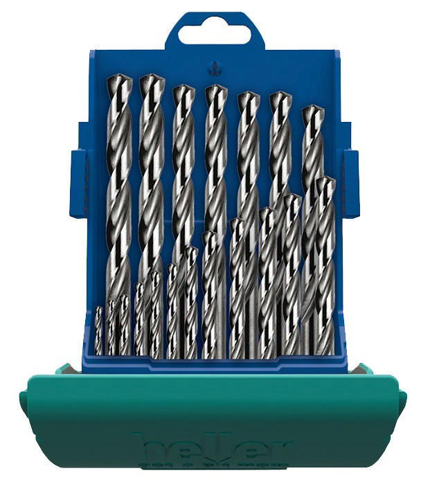 Heller metallborr pro hss set ø1-10mm, 19 delar