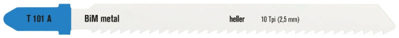 Heller sticksågsblad 75mm t/metall 2-20mm, pk a 5. T101A