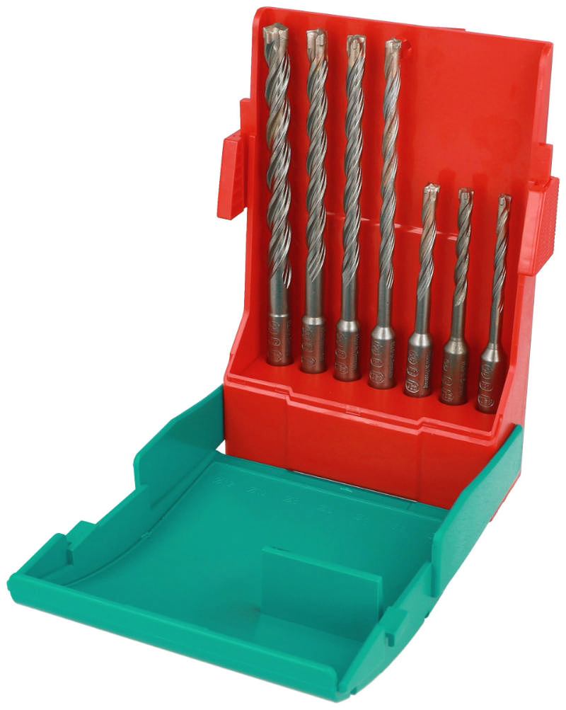 Heller borrhammare 3 skärborrset 5/5,5/6/7/8/10mm, 7 delar