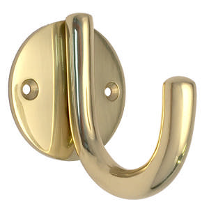 Klädkrok 9204 Klassisk mässing Polerad med lack Ø51mm