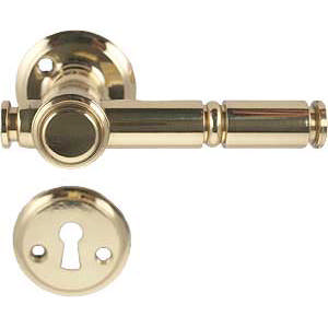 Dörrhandtag 1190 (1680+1681) Skovshoved Mässing Polerad med lack 16mm