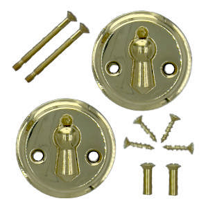 Nyckelbricka 1681 med flik Mässing Polerad Utan lack CC25 Ø50