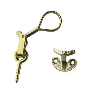 Anverfer 280 m/Fransk öljett Kort galge inkl. konsol Mässing Polerad Utan lack 25m